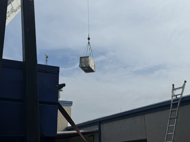 Commercial packaged HVAC unit installed by Ginsel Heating & Air